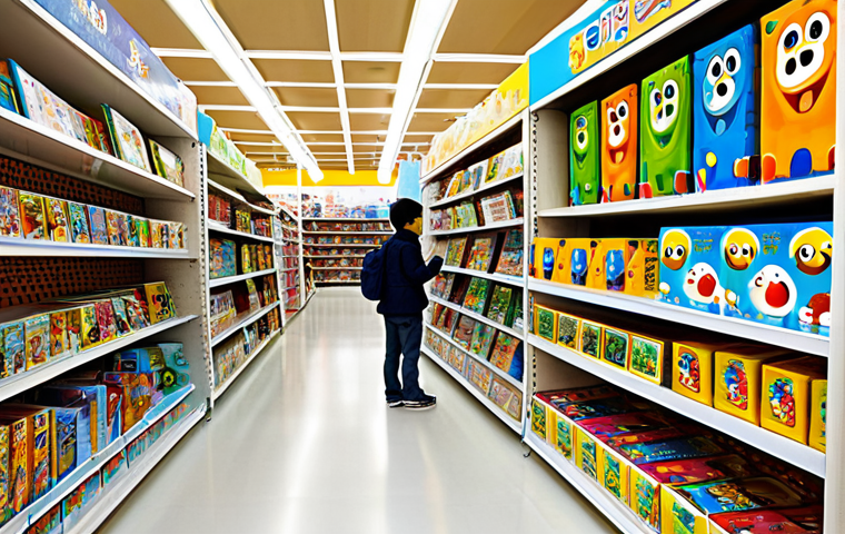 뽀로로 상품의 유통 경로 - Toy Factory Scene**

"A bustling toy factory floor, workers assembling 'Pororo' plush toys and plast...
